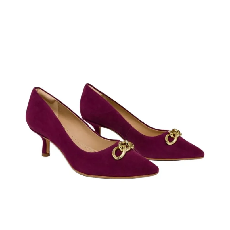 Clarks Slim Heel High Heels 5.5cm Women's Burgundy-2