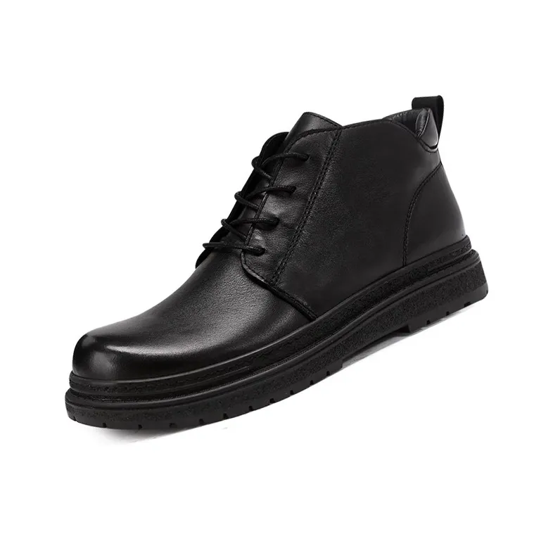 Voguhomme Short Martin Boot Medium Heel Men's Black-2