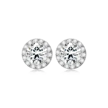 OUBI.YABI Zircon Stud Earrings Women's