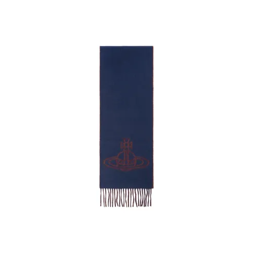 Vivienne Westwood Wool Knit Scarves Men's Blue