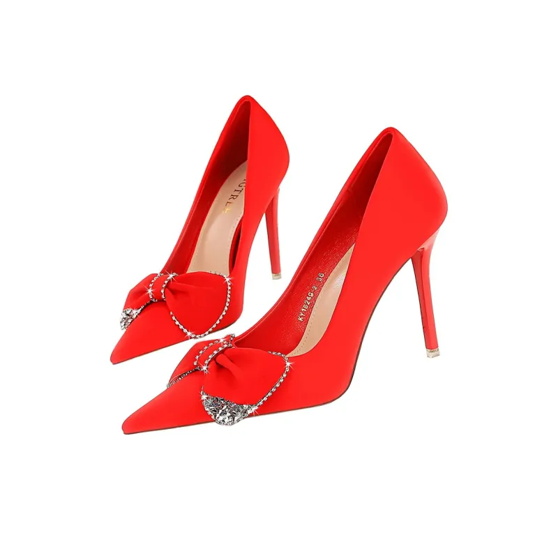 QITUMAUL Slim Heel High Heels Women's-14