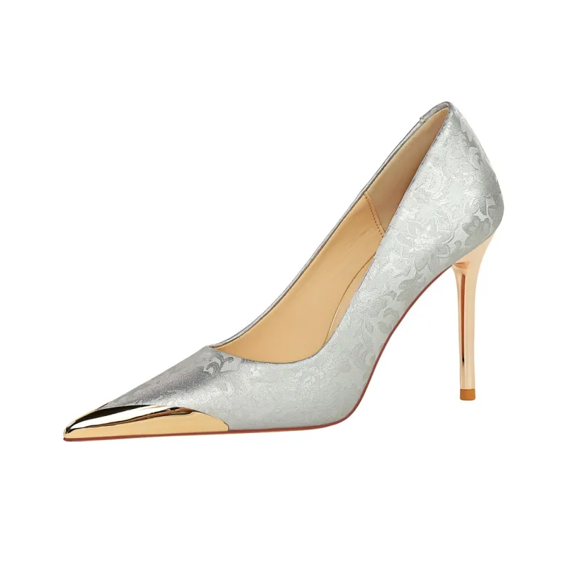QITUMAUL Slim Heel High Heels Women's-10