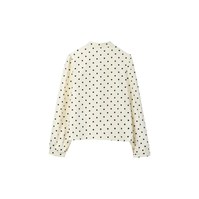 MISHOW Shirt Women's Apricot Polka Dot-1