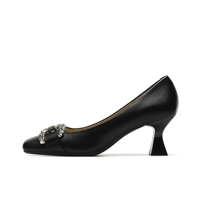 Zubumei Slim Heel High Heels 6cm Women's Apricot-0