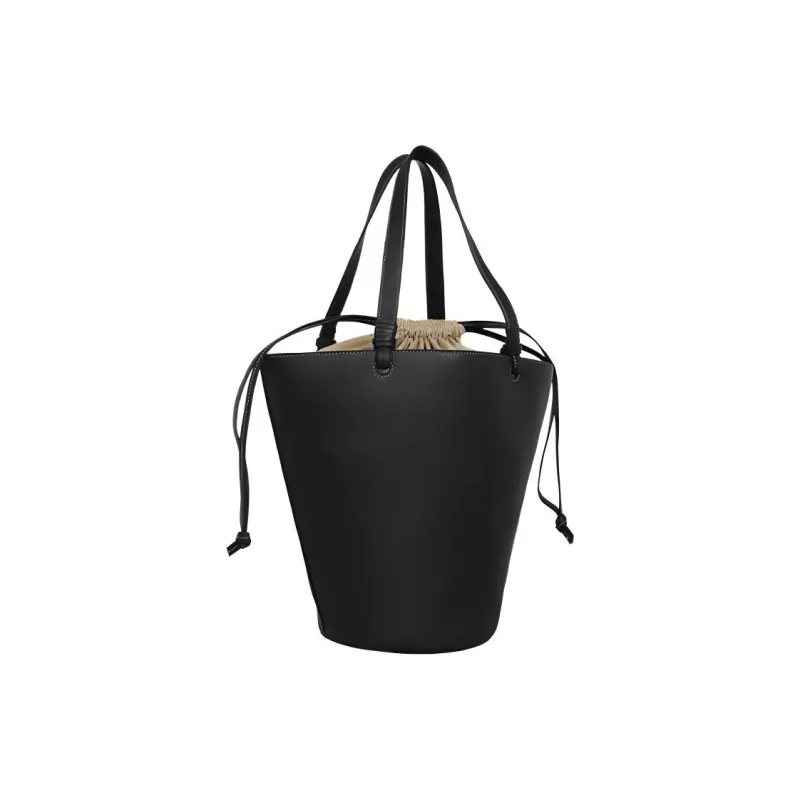 See By Chloe Cow Leather Tote Bag Shopping Bag Tote Bag Shoulder Bag Women's Black-3