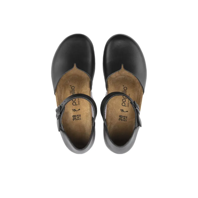 Birkenstock Wedge Heel High Heels Women's Black-3