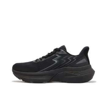 361° Cushioning Anti Slip And Wear Resistant Low Top Casual Running Shoes Unisex Black Gray