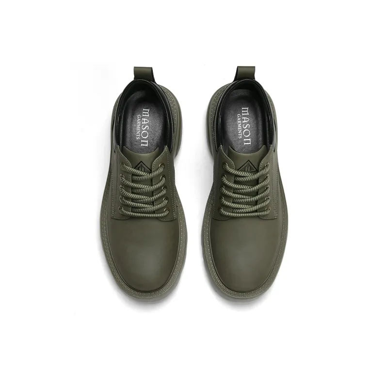 Masongarments Ankle-Length Martin Boot Unisex Matcha Muted Clear-3