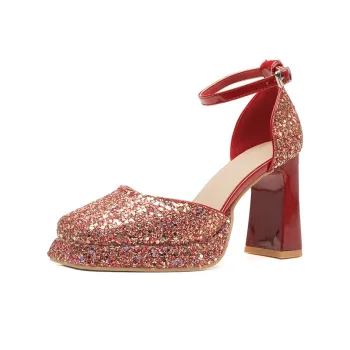 Zubumei Chunky Heel High Heels Women's