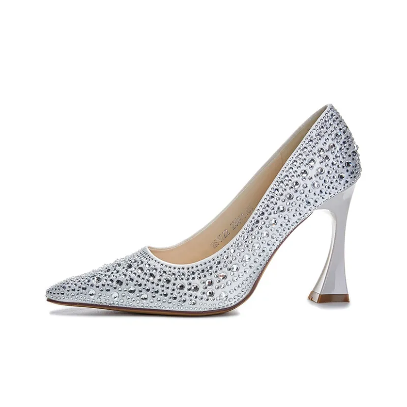 POOQ Slim Heel High Heels 9.5CM Women's-5