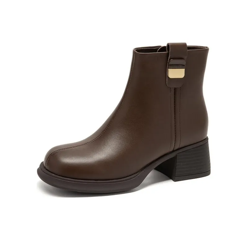 Satchi Ankle Boots Women's Black/Brown-2