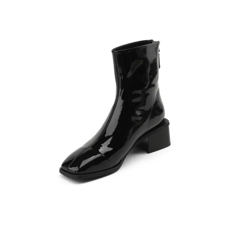 DAPHNE Ankle Boots Women's Black/Beige-2