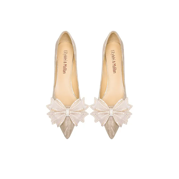 Lily Wei Heart-Fluttering High Heels 10cm Women's Champagne Gold-2