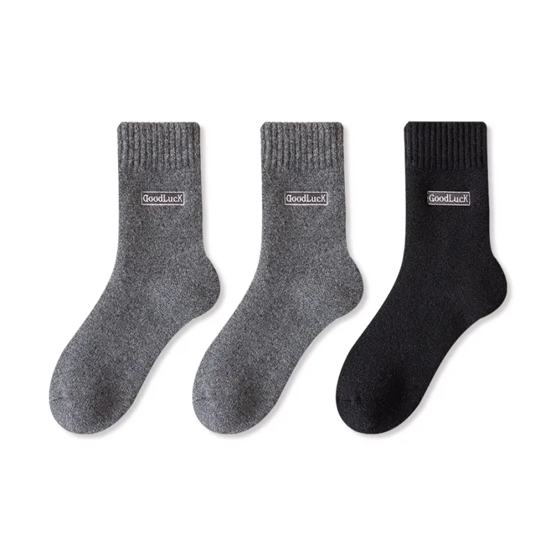 JIAZINI Mid Calf Socks Men's 3 Pack-36