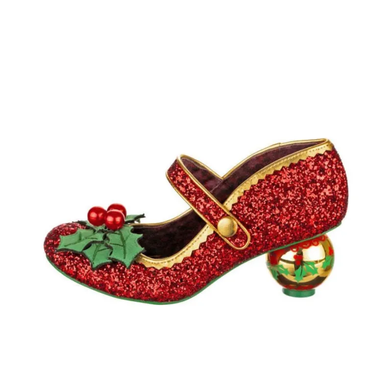 IRREGULAR CHOICE Belle Of The Bauble Irregular Heel High Heels 6cm Women's Red-0
