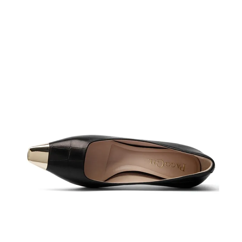PACO GIL High Heels Women's Low-Top Black-4