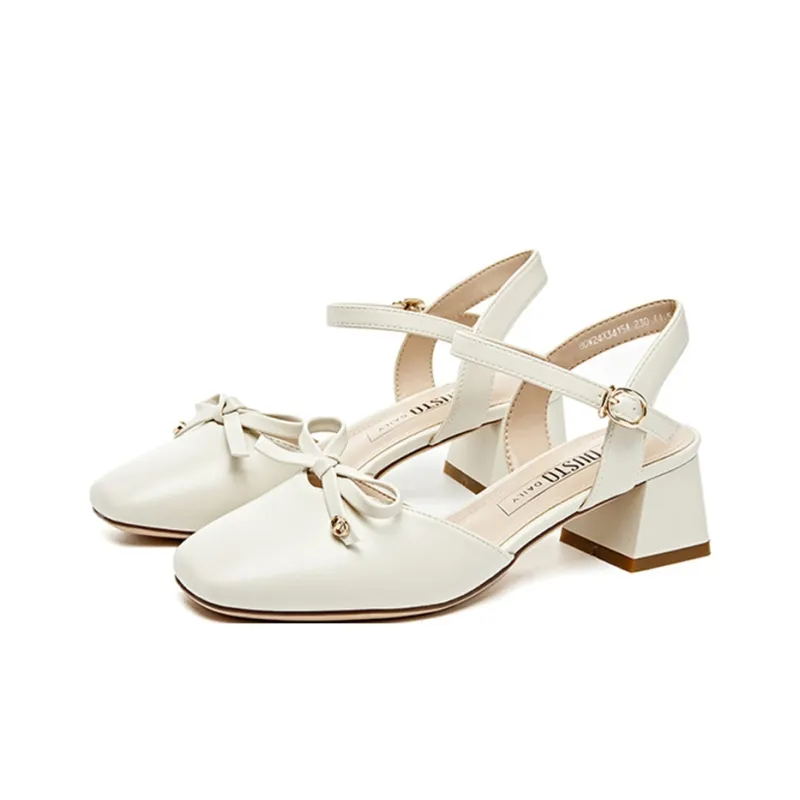 DUSTO Block Heel High Heels 5cm Women's-2