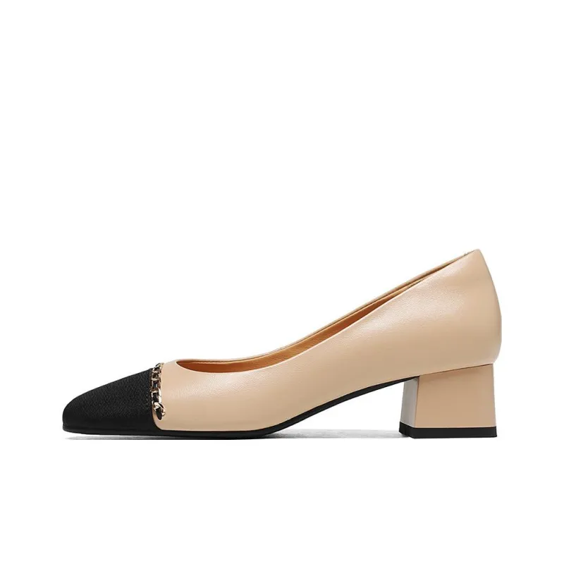 BOSSSUNWEN Block Heel High Heels 4cm Women's-4