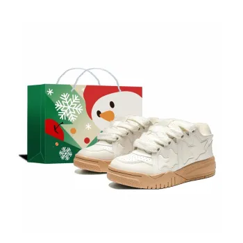 Kappa Warm Anti Slip And Wear Resistant Height Increasing Low Top Skateboard Shoes Women's Heron Feather White