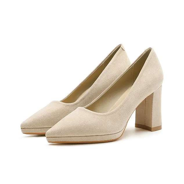 Zubumei Chunky Heel High Heels 8cm Women's-1