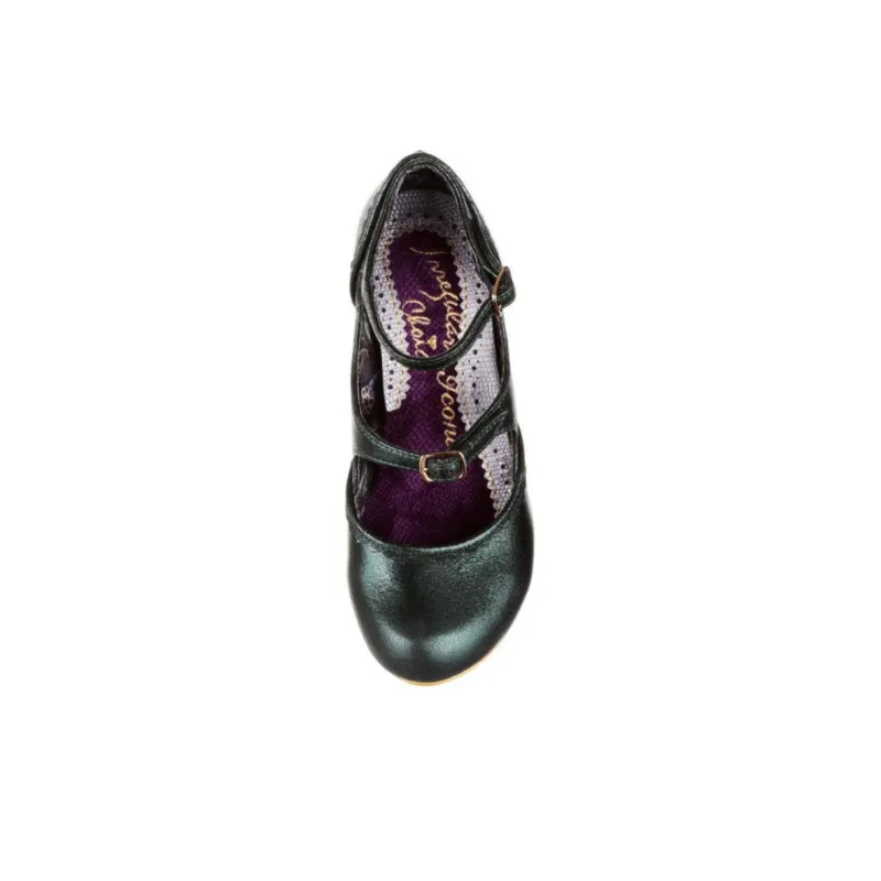 IRREGULAR CHOICE Keep It Classy Chunky Heel High Heels 6.5cm Women's Green-3