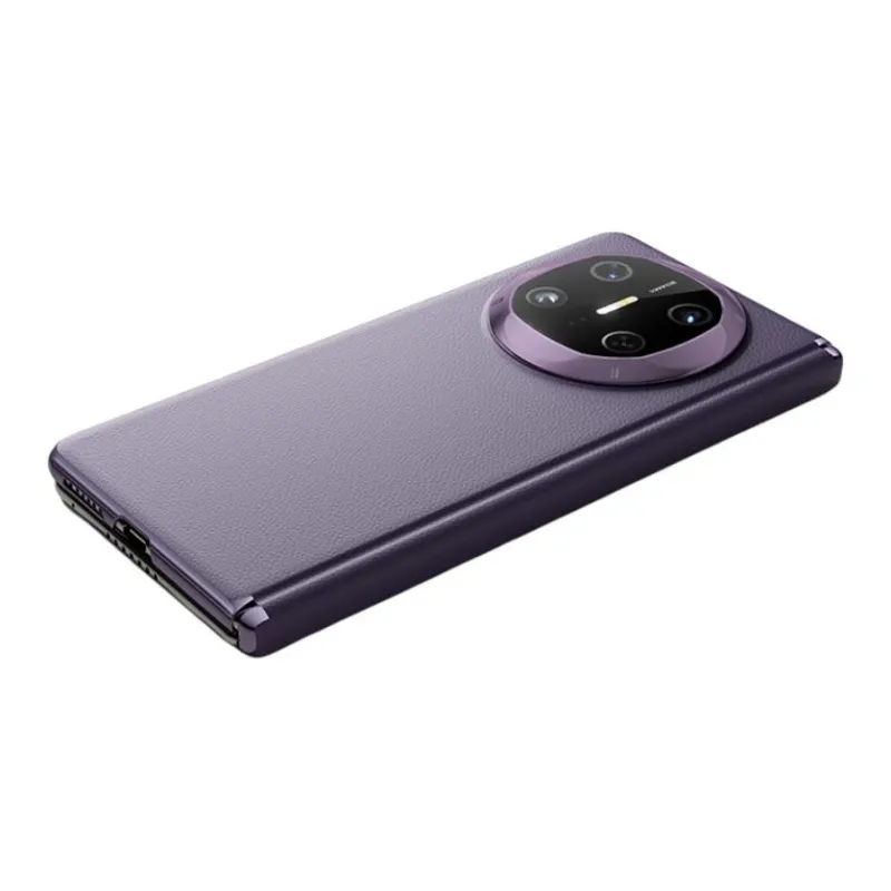 ZHUOJI Vegan Leather Material Center Axis Plain Leather Magnetic Phone Case Compatible Huawei Mate 6-10