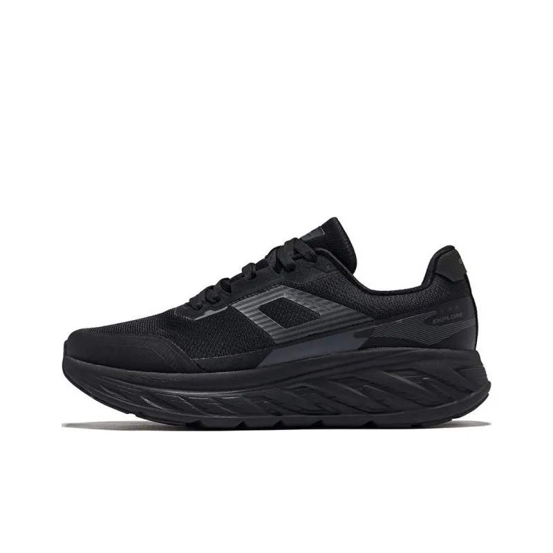 Erke Anti Slip And Wear Resistant Breathable Low Top Casual Running Shoes Men's Black Gray-0