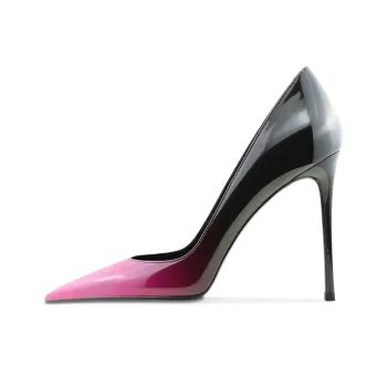 Ganxiaojie Slim Heel High Heels Women's Rose Red Black