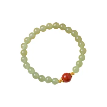 Tokai Family Hetian Jade Bracelets Pale Greenish White Jade Women's