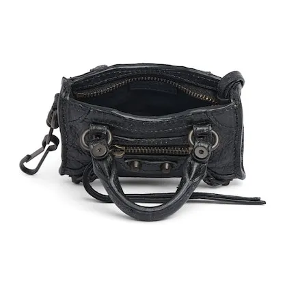 Balenciaga Lambskin, Brass Pendants Women's Black-2