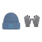 Blue Hood+Heather Gray Glove