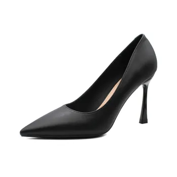 Zubumei Slim Heel High Heels 9.5cm Women's Black