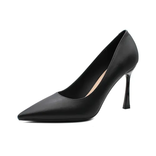 Zubumei Slim Heel High Heels 9.5cm Women's Black