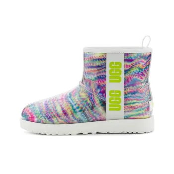 UGG Classic Clear Mini Pixelate Boot White Women's