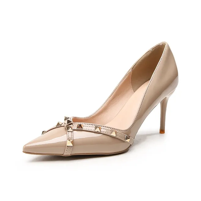 BANWEIDIYA Slim Heel High Heels 8cm Women's-0