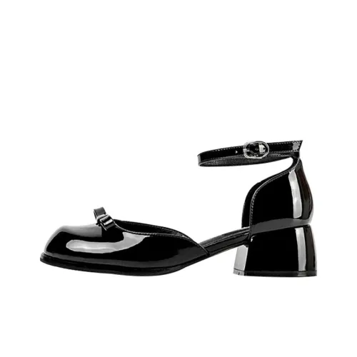 Wonderful Couple Chunky Heel High Heels 4.5cm Women's