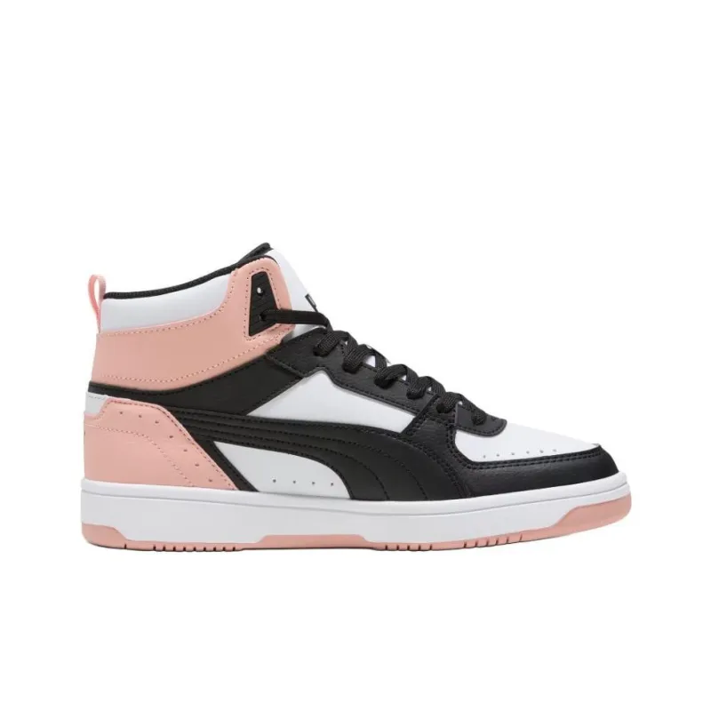 PUMA Rebound Joy Anti Slip Wear Resistant Mid Top Skateboard Shoes Women's Pink Black-1