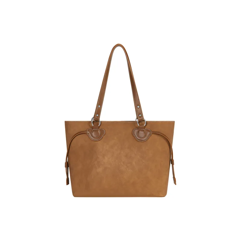Miffy Synthetic Leather Tote Bag, Shopping Bag, Shoulder Bag Women's Brown/Light Brown-3