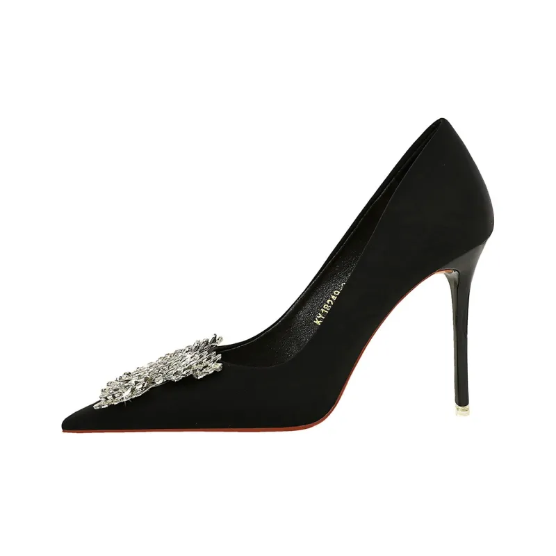 QITUMAUL Slim Heel High Heels 10.5cm Women's-0