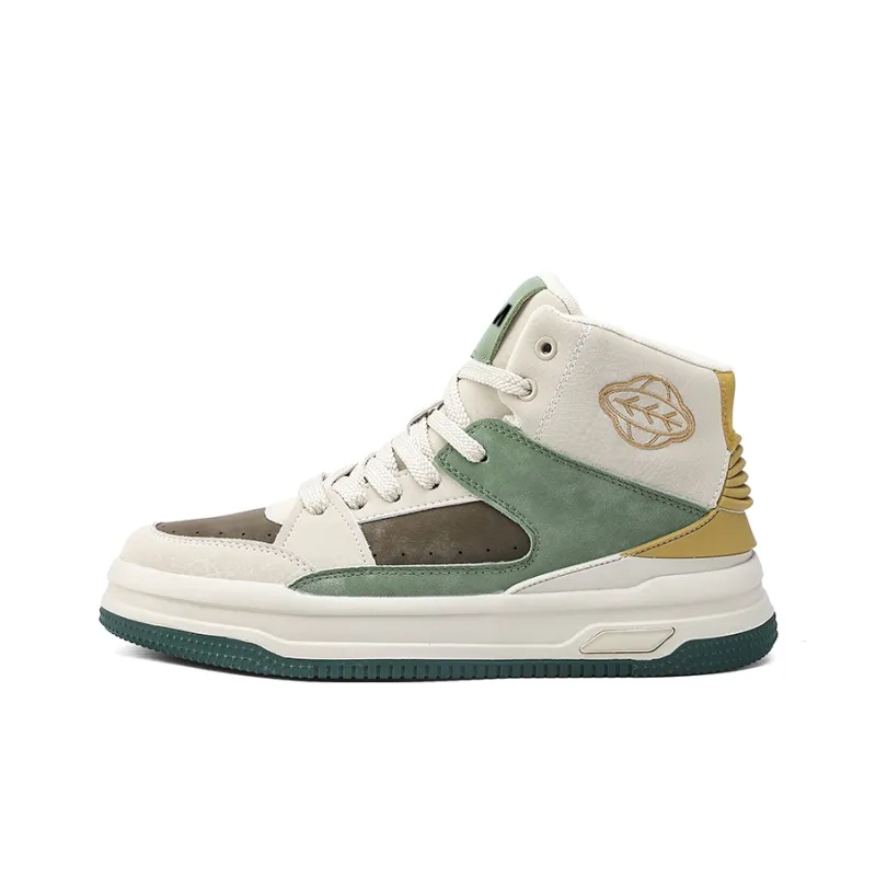 JKEM Slip-Resistant Cushioning Abrasion-Resistant High-Top Skateboard Shoes Men's-0