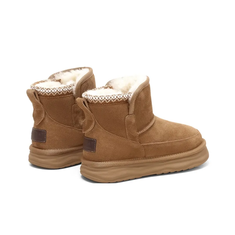 ST&SAT Warm Wear Resistant Slip Resistant 11cm Snow Boots Women's-9