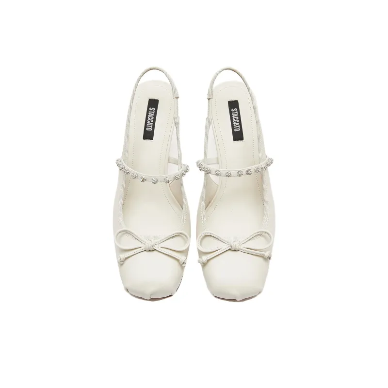 Staccato Floating Light Ballet Slim Heel Round Tip High Heels 7.5cm Women's-7
