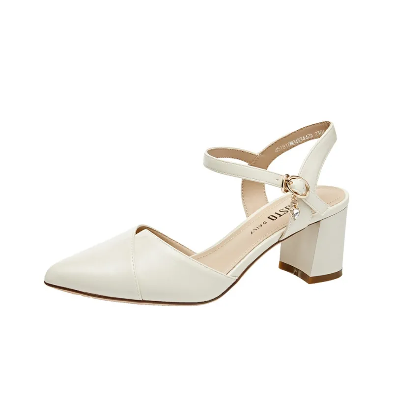 DUSTO Block Heel High Heels 6.4cm Women's-4