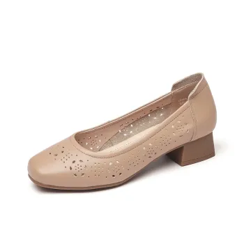 Cigna Chunky Heel High Heels 3.3cm Women's