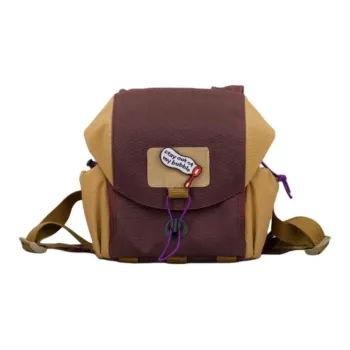 HELIUYUZHOU Nylon Backpack Small Size Unisex Dark Purple BUBBLE