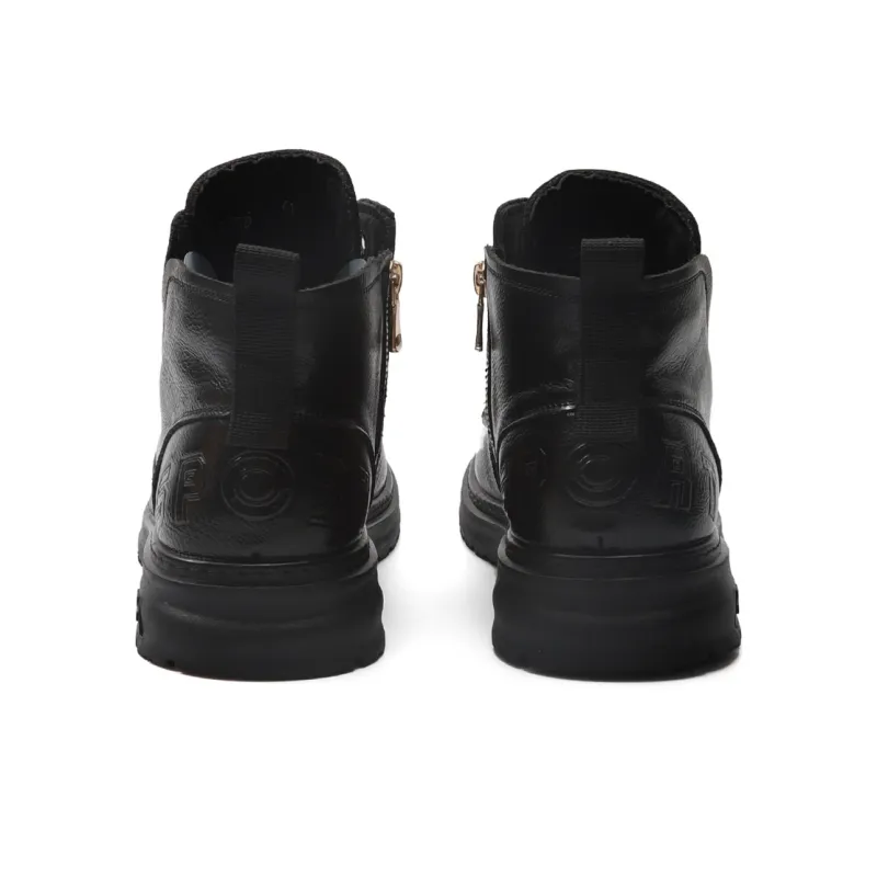 TOM TAILOR Cool Black Urban Techwear Fashion Boots Martin Boot Men's-4