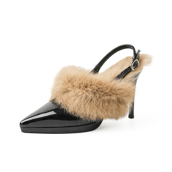 YAFEI XUANYU Slim Heel High Heels 10CM Women's-0