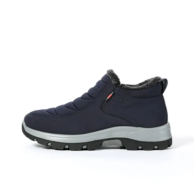 Old Meihua Warm Short Snow Boots Men's Blue-0