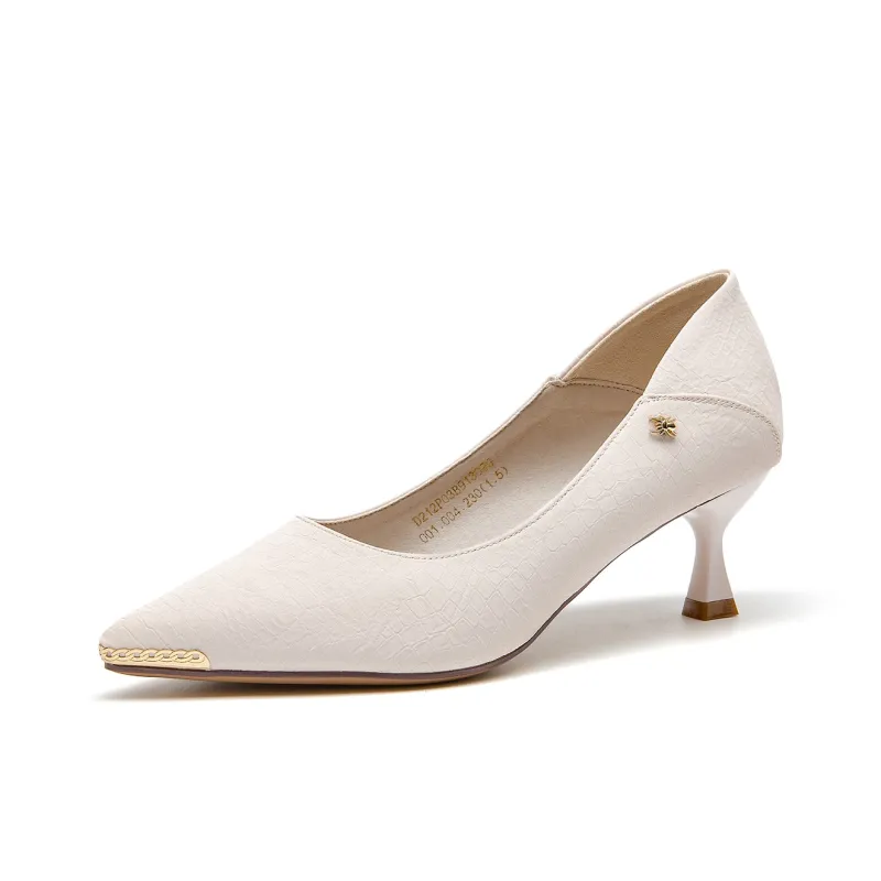 Spider King High Heels 5cm Women's Beige-1