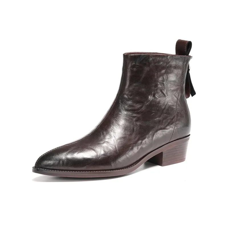 EBLAN Ankle Boots Women's Brown-1
